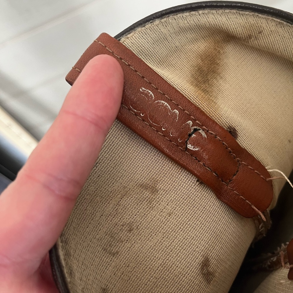 VTG Brown Leather Western Harness Boots - Picture 6 of 10